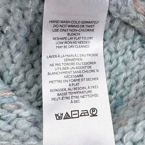 Urban Outfitters BDG Ryleigh Chunky Knit Pullover V-Neck Sweater Blue Size Large - Picture 8 of 11